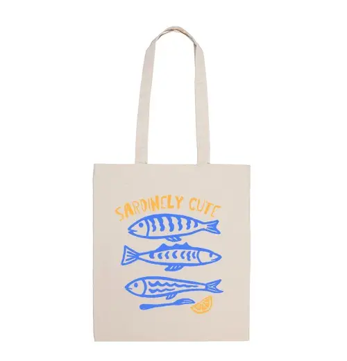 Borsa di tela sardina carina