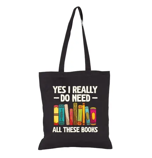Borsa di tela sì ho davvero bisogno che tutti i libri