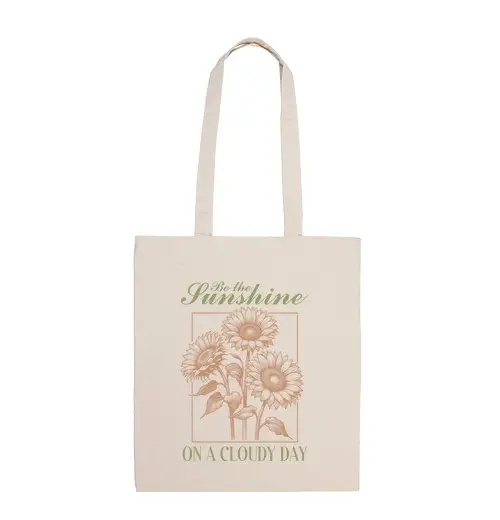 Borsa di tela sii il sole in una day nuvolosa