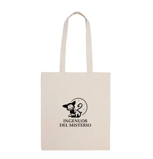 Borsa di tela tote bag logo 2 ingenui del mistero nero