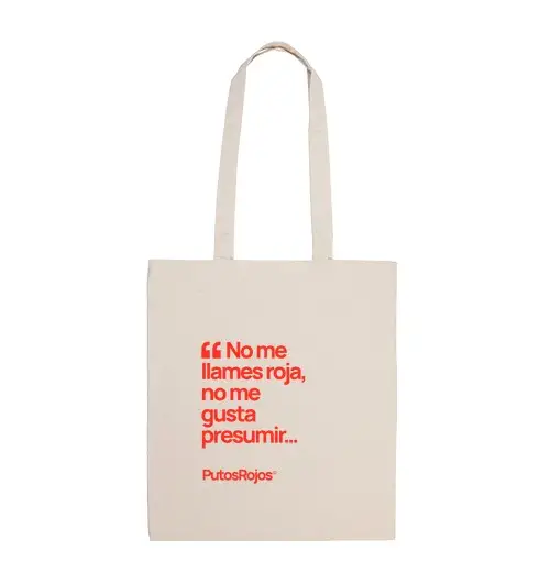 Borsa di tela tote bag nome rossa