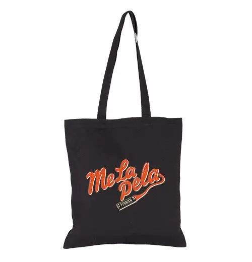 Borsa di tela tote nera me la frega ferrxn