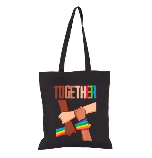 Borsa di tela uguaglianza giustizia sociale diritti u