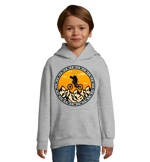 Felpa per bambini con cappuccio andare in mountain bike biciclette