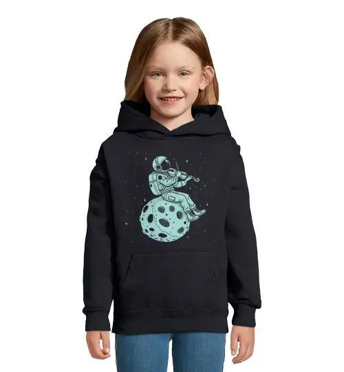 Felpa per bambini con cappuccio astronauta can il violino una