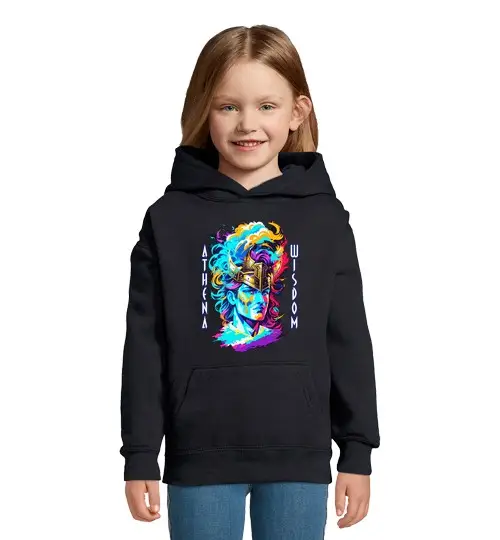 Felpa per bambini con cappuccio Atena dea della guerra