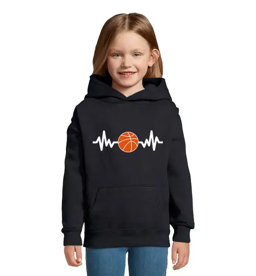 Tostadora Maglia bambini con cappuccio nero e arancione