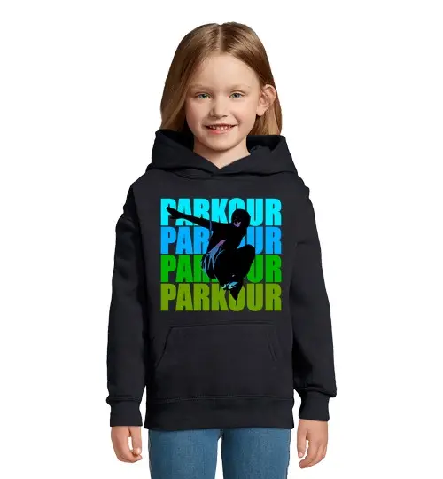 Felpa per bambini con cappuccio disegno 3797977, parkour