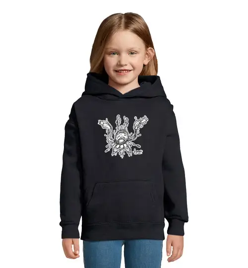 Felpa per bambini con cappuccio frammento angelo organico - felpa per bambini