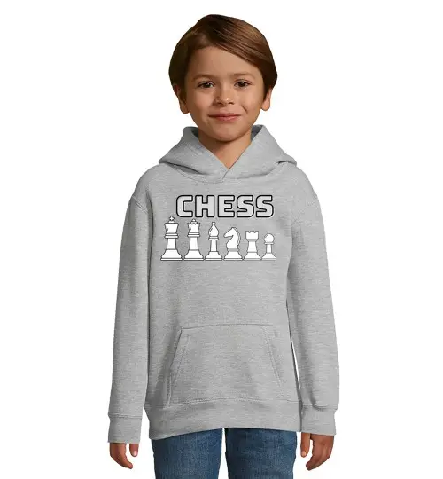 Felpa per bambini con cappuccio gioco di scacchi di stat rat - scacchi