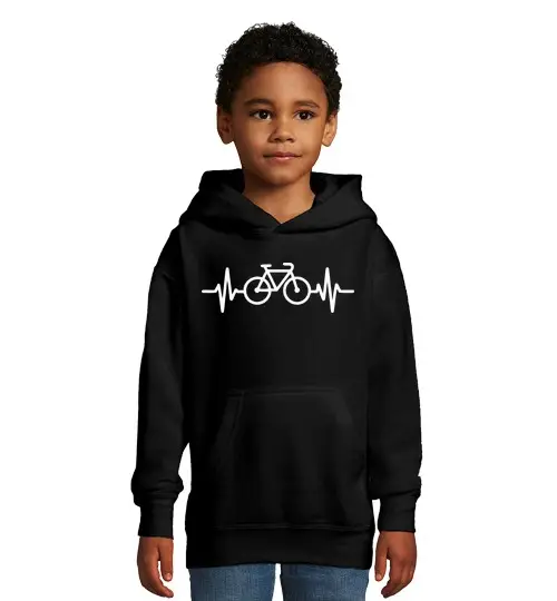 Felpa per bambini con cappuccio il ciclismo è vita ciclismo ciclista mo