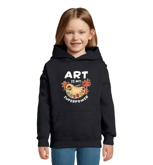 Felpa per bambini con cappuccio insegnante di arte plastica, corso, impara a disegnare