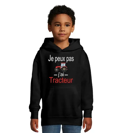 Felpa per bambini con cappuccio Non so trattore agricoltore agricoltore