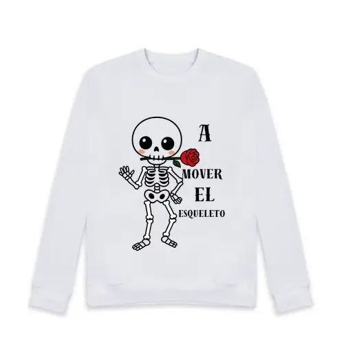 Felpa unisex a over il schelletro lettera nera