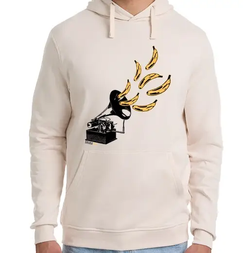 Felpa unisex con cappuccio banane di jazz