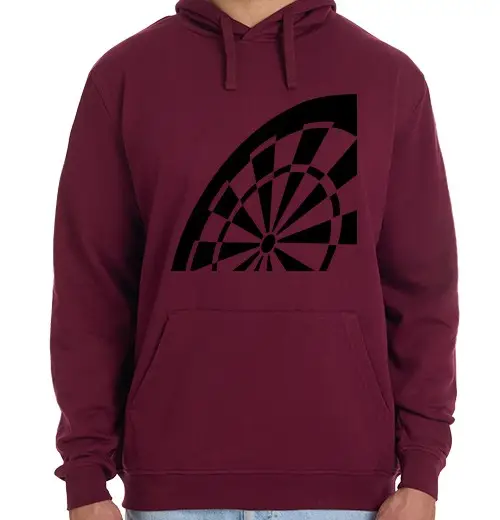 Tostadora Maglia unisex con cappuccio bersaglio per freccette in