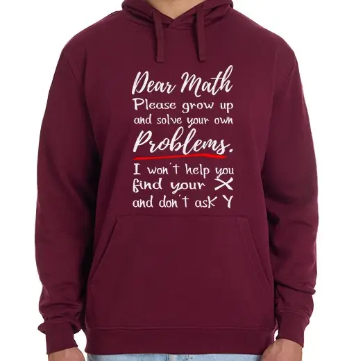 Felpa unisex con cappuccio Caro matematica risolvere your pro blem