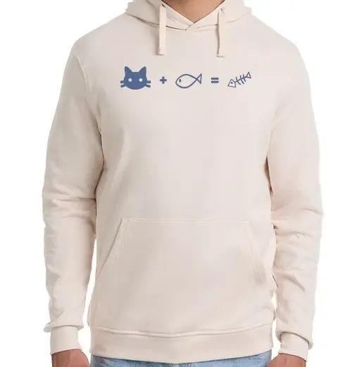Felpa unisex con cappuccio cat-themathics