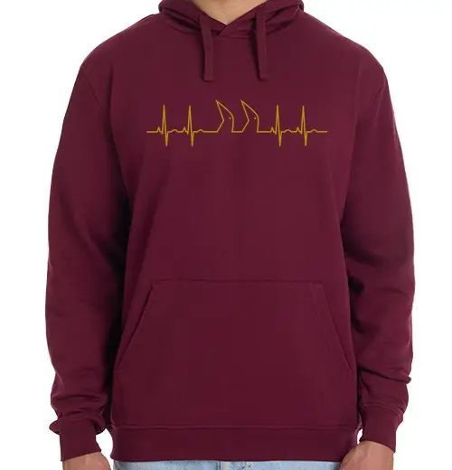 Felpa unisex con cappuccio elle ctro elle ctrocardiogram c of rade