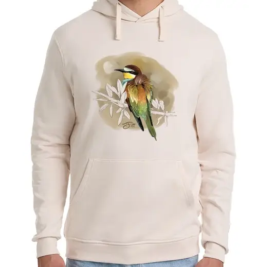 Felpa unisex con cappuccio Gruccione europeo 1