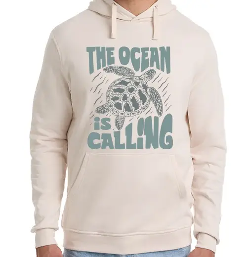 Felpa unisex con cappuccio l39oceano sta all