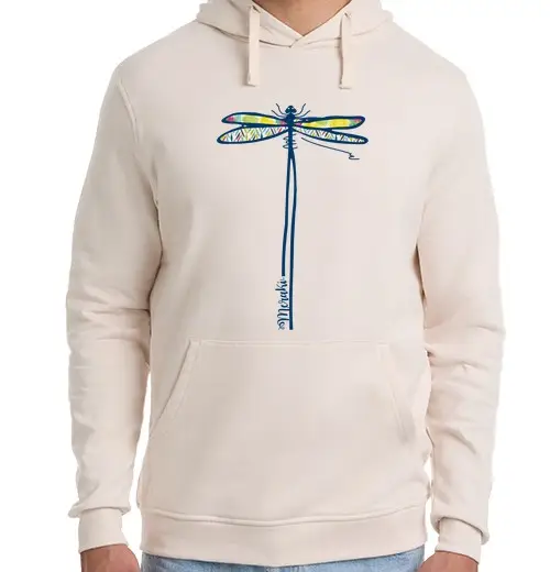 Felpa unisex con cappuccio libelula