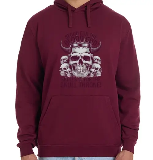 Felpa unisex con cappuccio martello da guerra