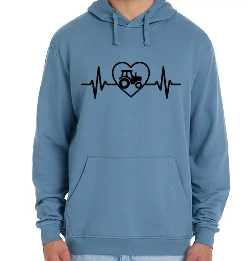 Felpa unisex con cappuccio mi piace il trattore agricoltore umorismo