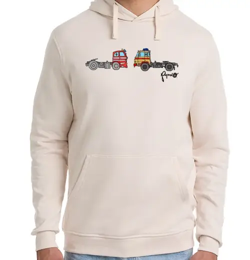 Felpa unisex con cappuccio Pegasus vs bar ridere si