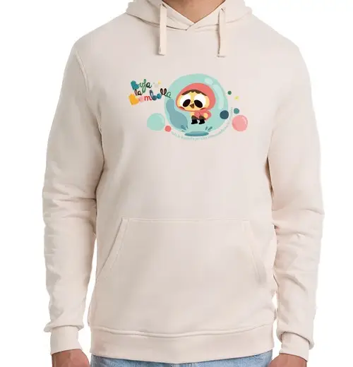 Tostadora Felpa unisex con cappuccio ragazza bolla che salta nella