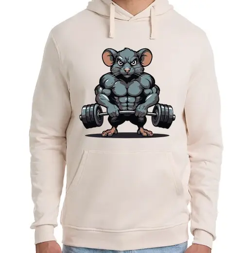 Felpa unisex con cappuccio ratto che fa sostenitore del taglio sportivo di bodybuilding