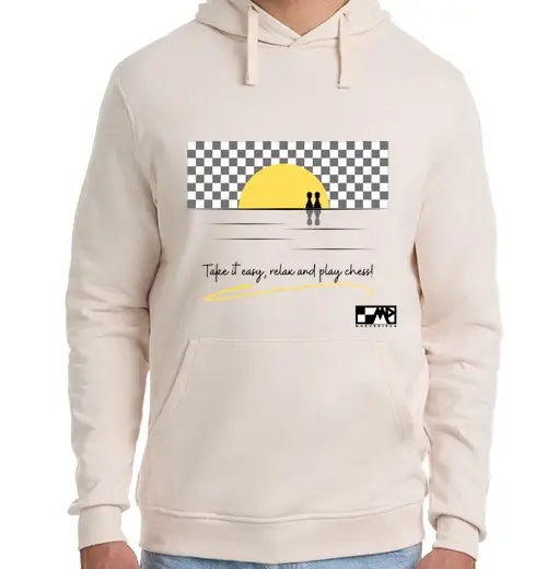 Felpa unisex con cappuccio scacchi estivi