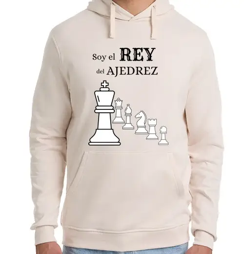 Felpa unisex con cappuccio Sono il re degli scacchi