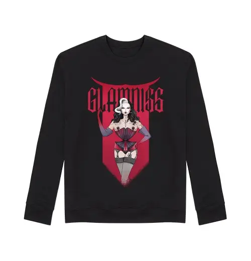 Felpa unisex felpa glamniss x kosikava rossa