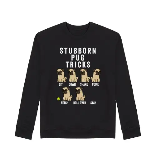 Felpa unisex pug born cane born