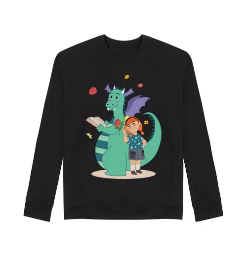 Felpa unisex un libro e una rosa