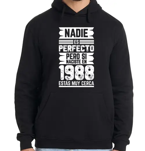 Felpa uomo con cappuccio 1988 na die è perfetto