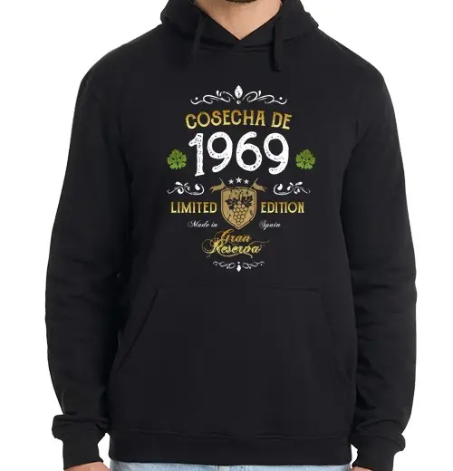 Felpa uomo con cappuccio Annata del 1969 - grande riserva