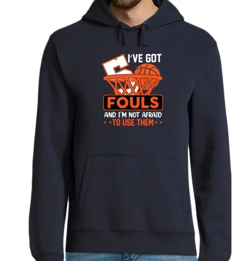 Felpa uomo con cappuccio basket numero 5