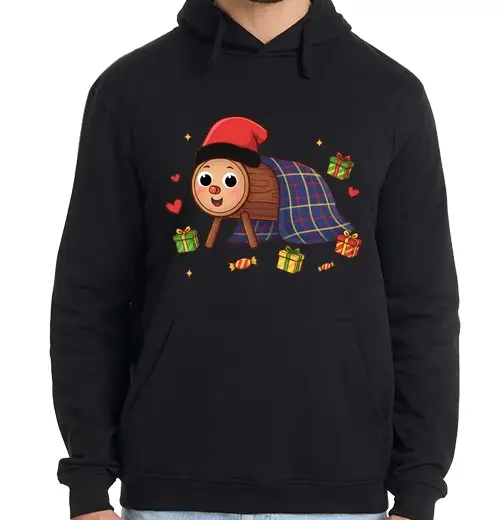 Felpa uomo con cappuccio caga tió di Natale
