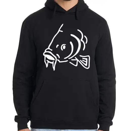 Felpa uomo con cappuccio carpa