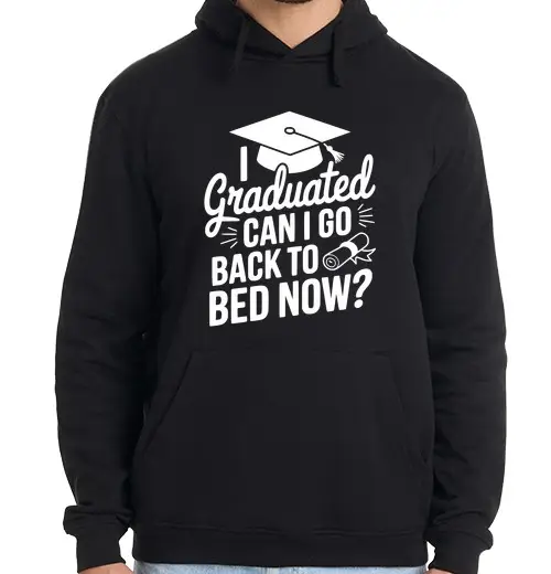 Felpa uomo con cappuccio citazione divertente di laurea laureato