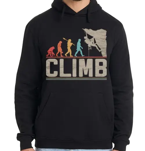 Felpa uomo con cappuccio Climb Evolution Arrampicata Scalatore
