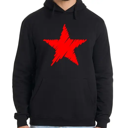 Felpa uomo con cappuccio colpi red star