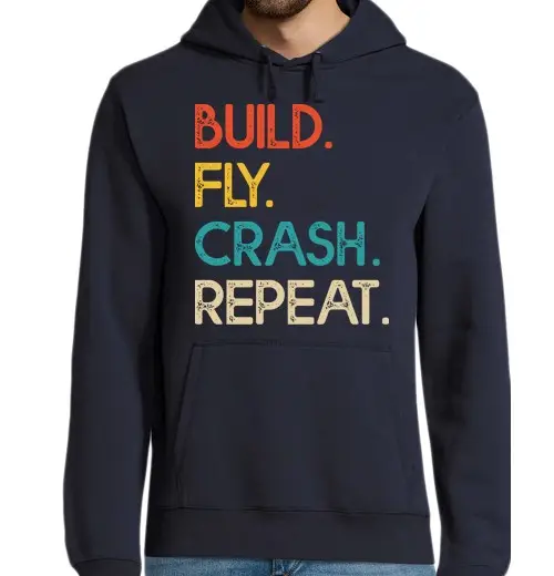 Felpa uomo con cappuccio costruisci il tuo drone