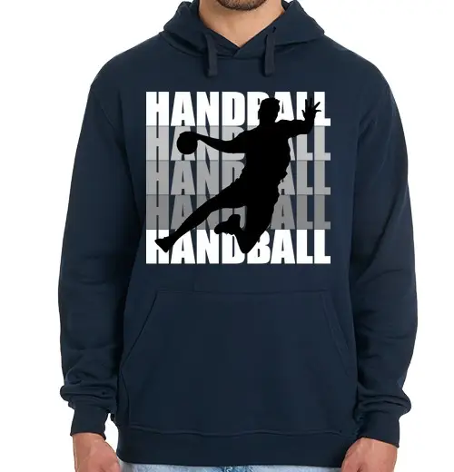 Felpa uomo con cappuccio disegno 3812369, pallamano