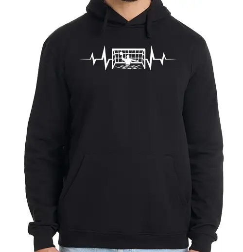 Felpa uomo con cappuccio Elettrocardiogramma di pallanuoto