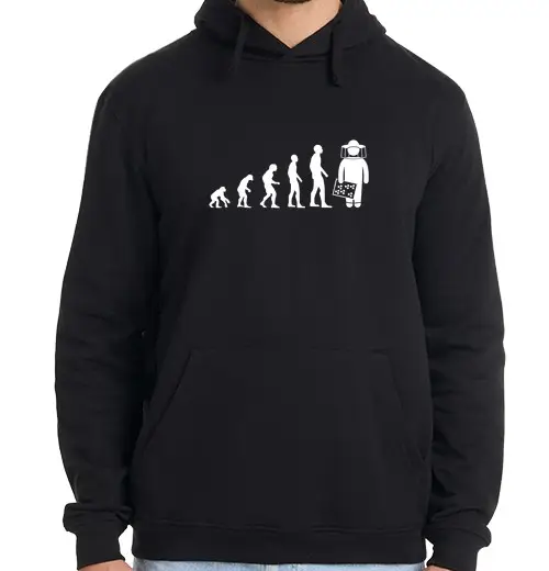 Felpa uomo con cappuccio evoluzione apicoltore umorismo apicoltu