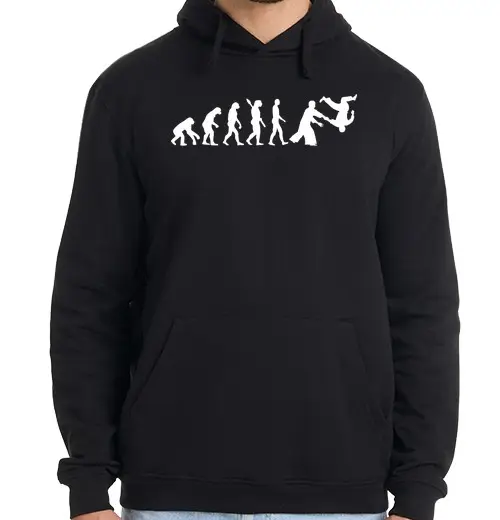 Felpa uomo con cappuccio evoluzione dell39aikido