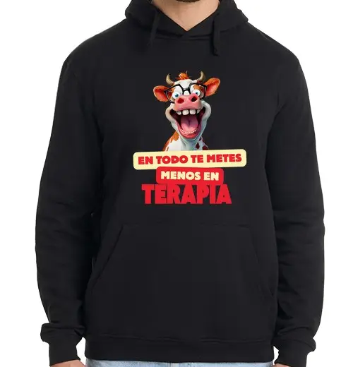 Felpa uomo con cappuccio felpa unisex umor in tutto ti cacci meno in terapia
